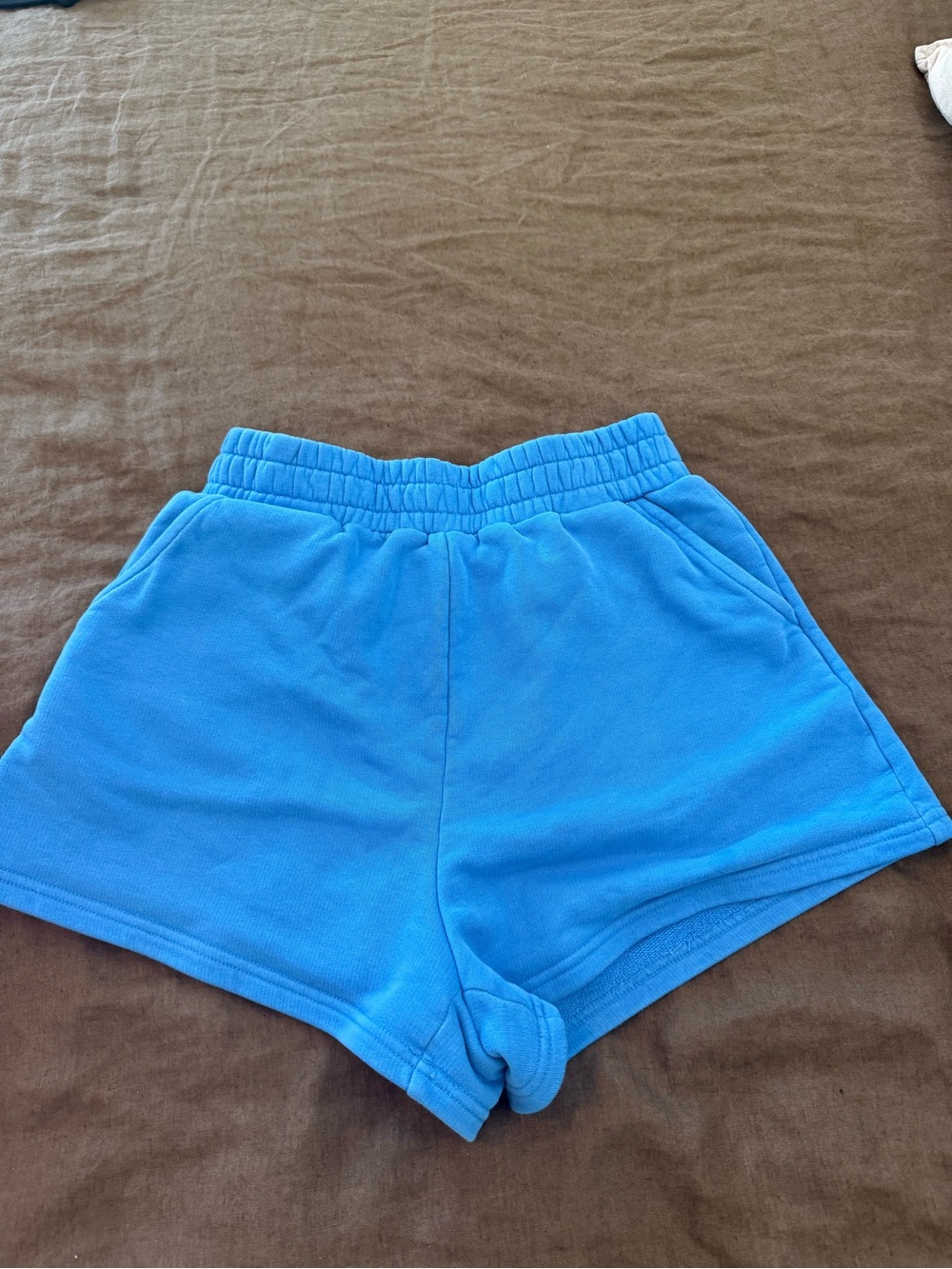 DFYNE Women’s Bright Blue Elastic Waist Athletic Shorts